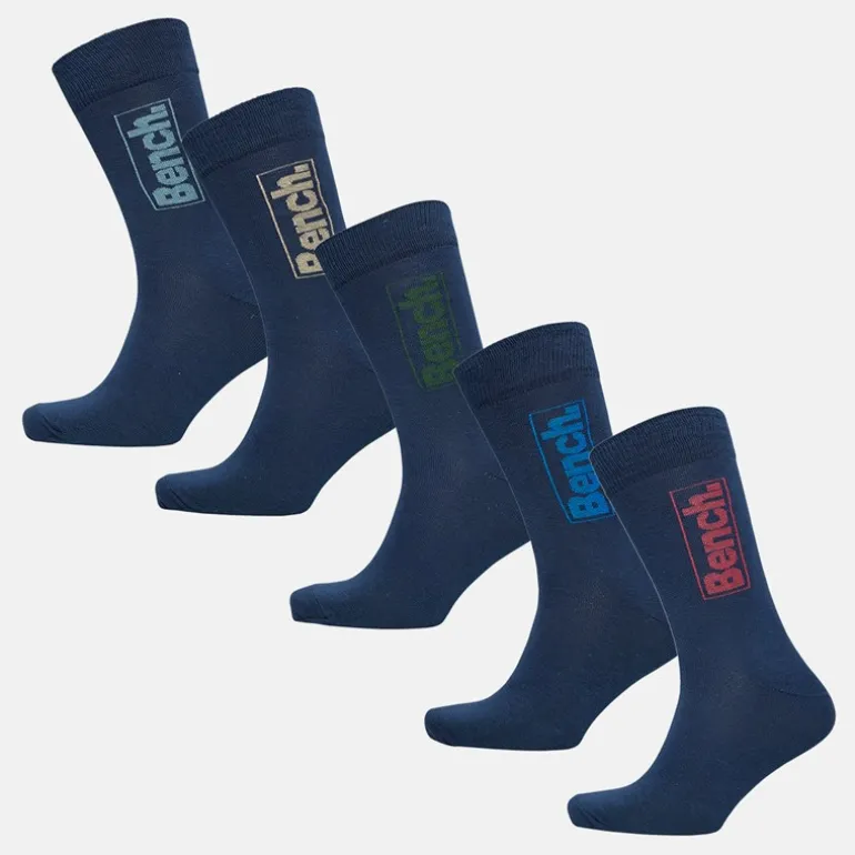 Herre Reavie Fem Pak Kjole Strømper Marineblå