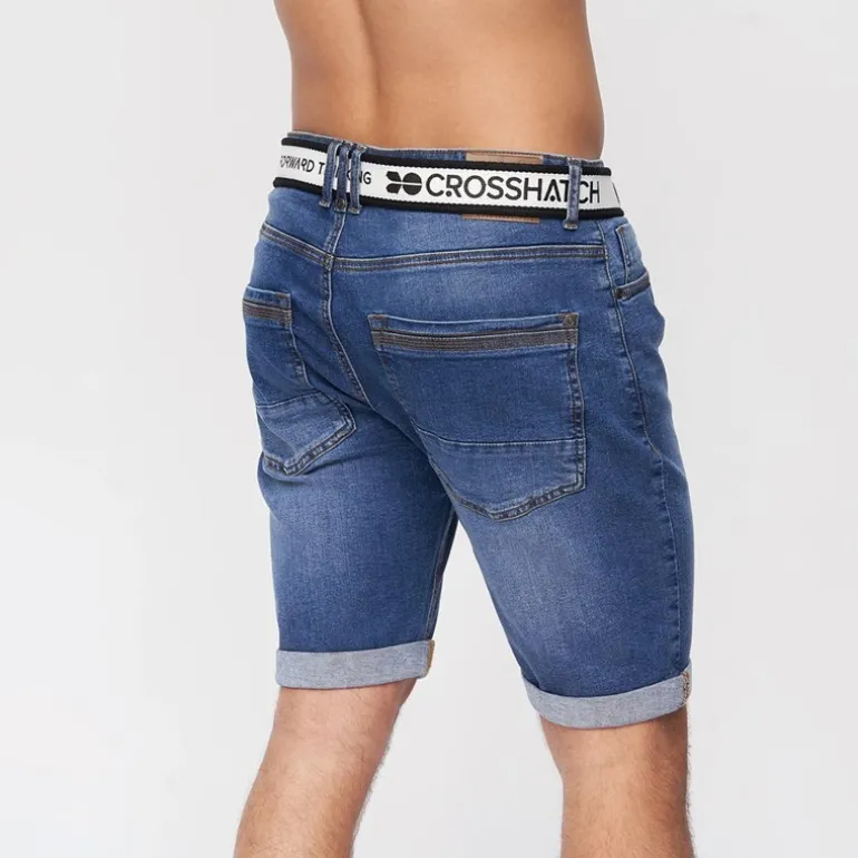 Herre Reestier Denim Shorts Mellem Vask