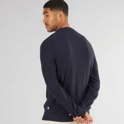 Herre Rice Strikket Jumper Navy Blazer