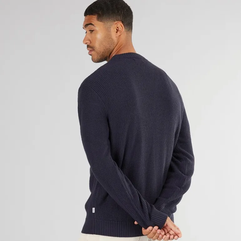 Herre Rice Strikket Jumper Navy Blazer