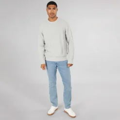 Herre Rice Strikket Jumper Lys Grå