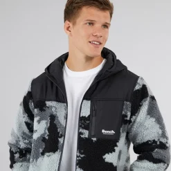 Herre Sableo Fleece Hættetrøje Sort Camo