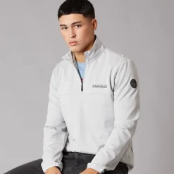 Herre Sesano 1/​2 Zip Top Light Grey Solid