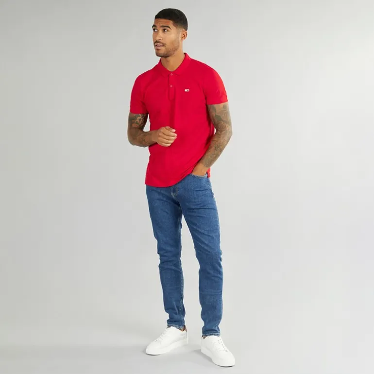 Herre Slim Stolpelukning Polo Dybrød