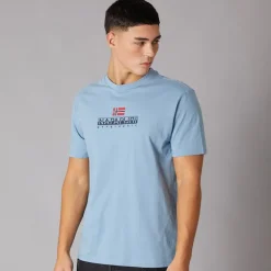 Herre Sory Logo T-shirt Faded Denim