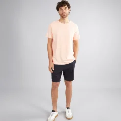 Herre Stribet Sunrise Grafik T-Shirt Pink