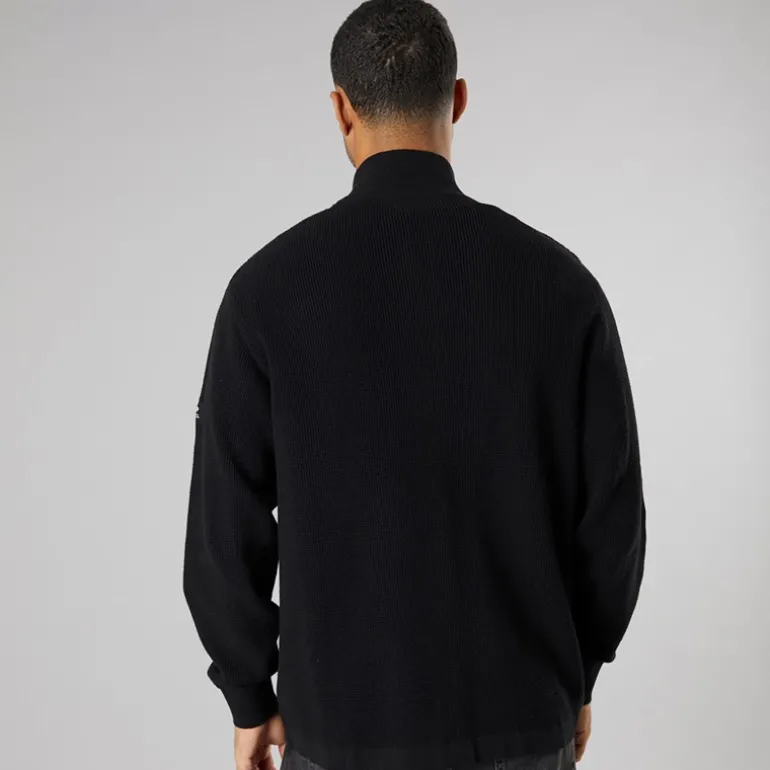 Herre strik cardigan True Black