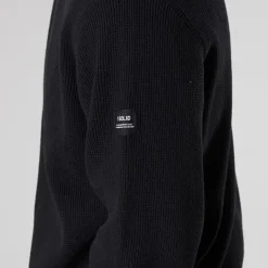 Herre strik cardigan True Black