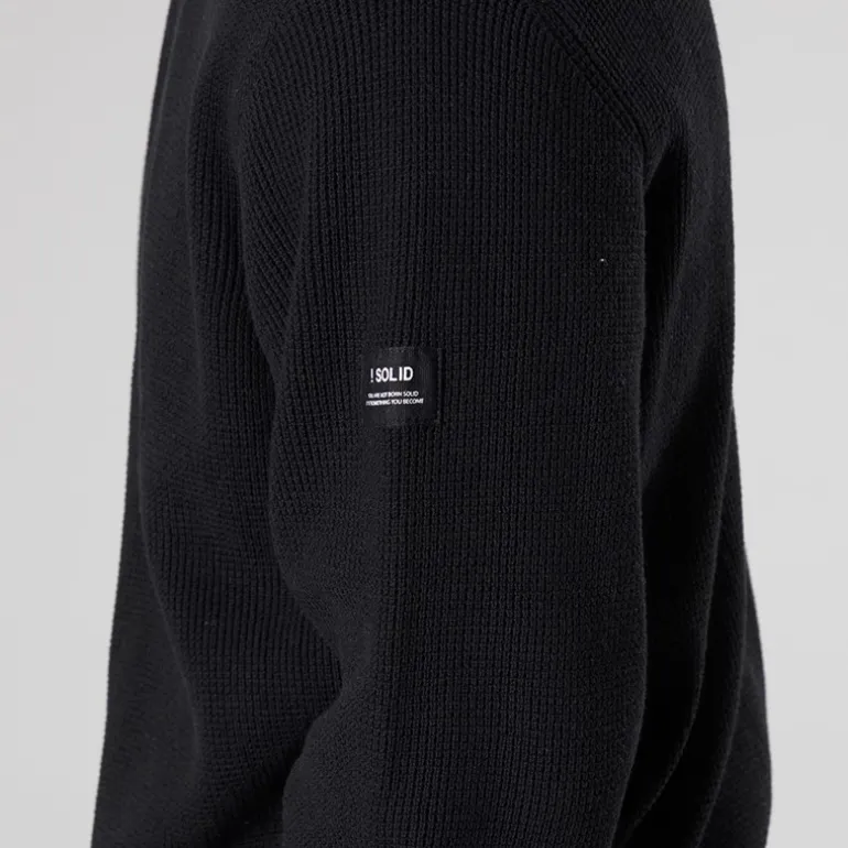 Herre strik cardigan True Black