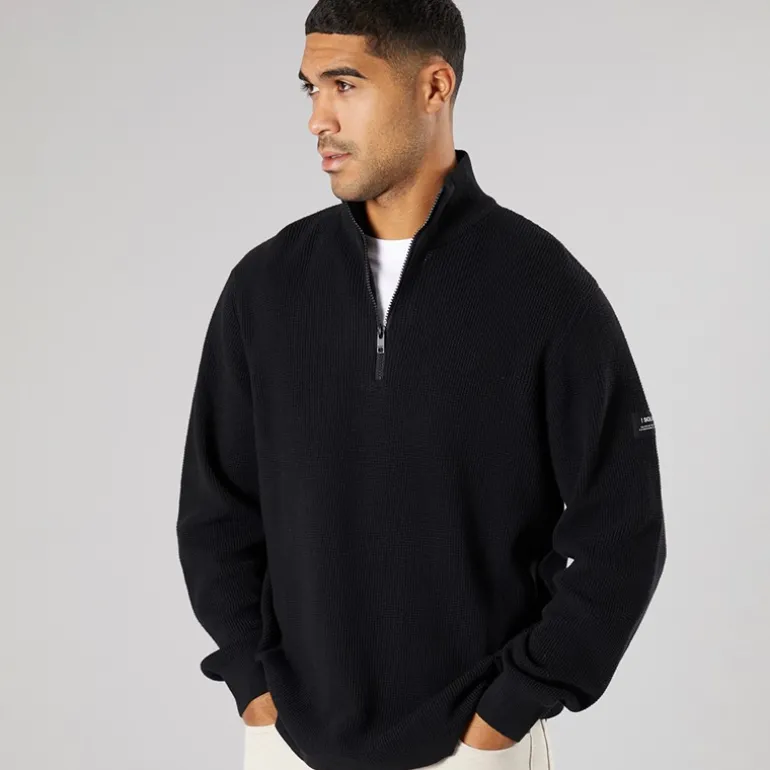Herre strik pullover sweater True Black