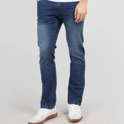 Herre Stuart Jeans med lige pasform Mørk indigovask