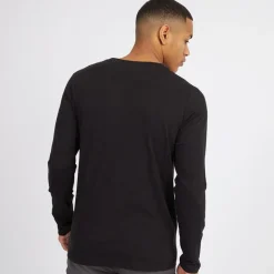 Herre Supreme Rundhals Langærmet T-shirt Sort