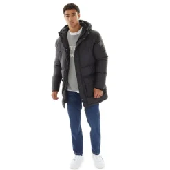 Herre Tabor Lang Lang Pufferjakke Sort