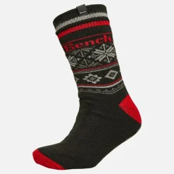 Herre Takoma Sherpa Foret Fair Isle Hjemmesko Sokker Sort