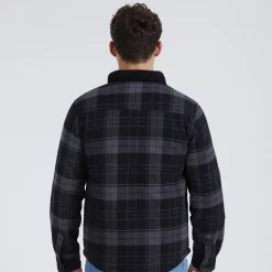 Herre Tavarell Langærmet Vatteret Skjorte Sort/​Mørkegrå/​Rød/​Blå Ternet