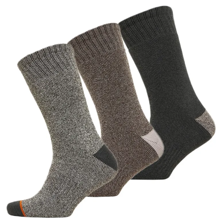 Herre Termiske Strømper Crew Pakke 3 Mellemgrå