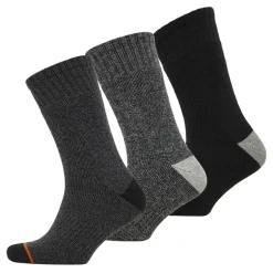 Herre Termiske Strømper med Besætning, 3-pak Grå/​Sort