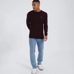 Herre Theory Rundhals Trøje Blodrød