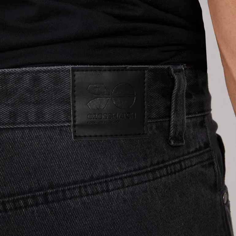 Herre Tillforth Baggy Denim Shorts Sort Vask