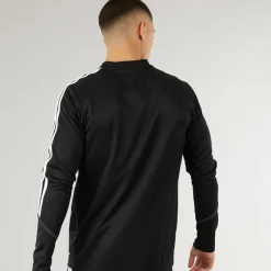 Herre Tiro 23 Club 1/​4 lynlås træningstop sort/​hvid