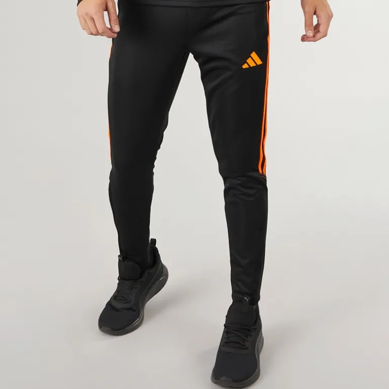 Herre Tiro 23 Club træningsbukser Sort/App Signal Orange