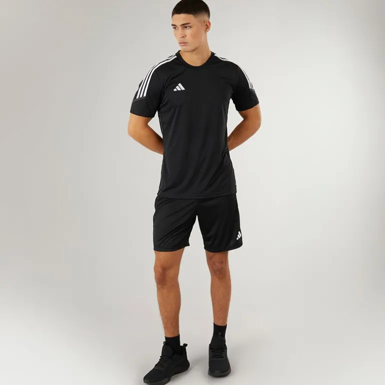 Herre Tiro 23 Club Træningsshorts Sort/Hvid