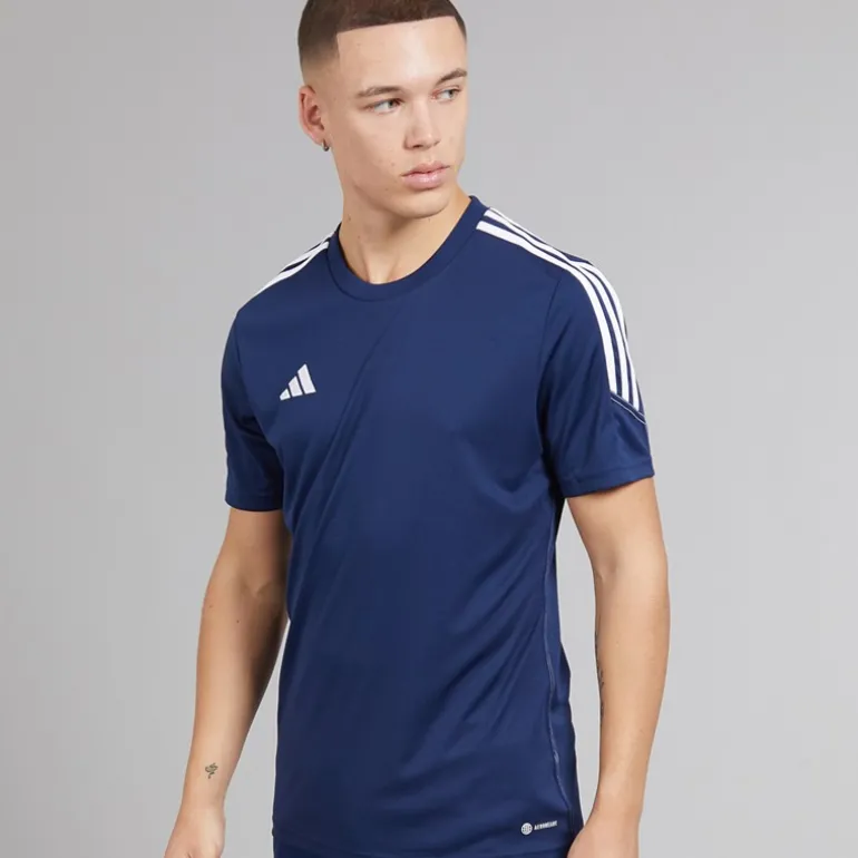 Herre Tiro 23 Club T-shirt Team Navy Blue 2/Hvid