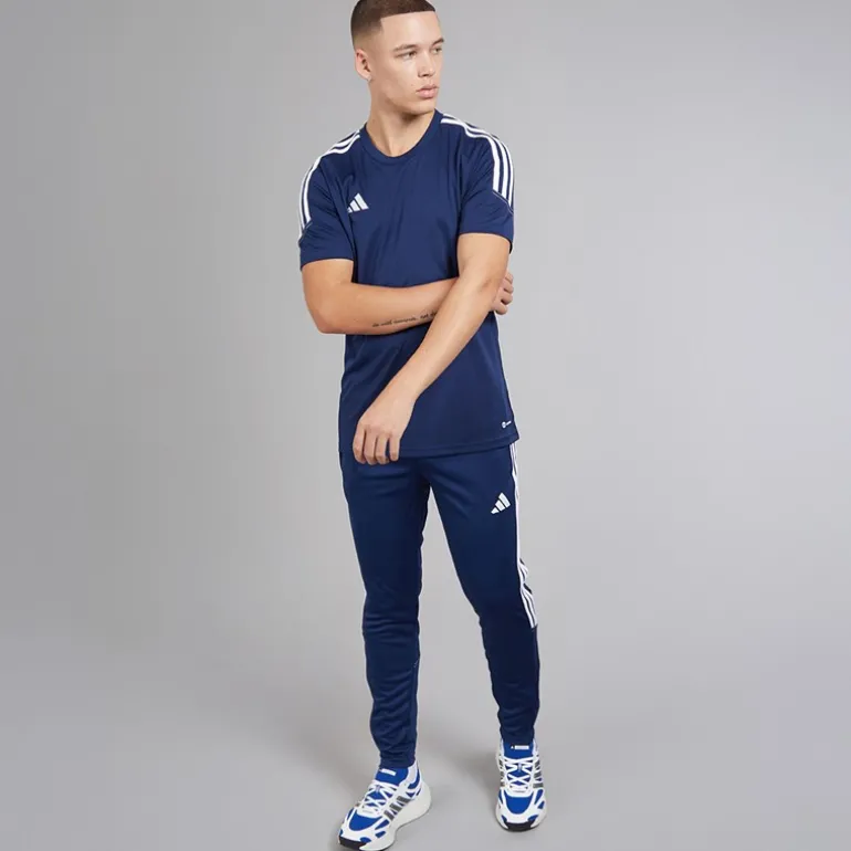 Herre Tiro 23 Club T-shirt Team Navy Blue 2/Hvid