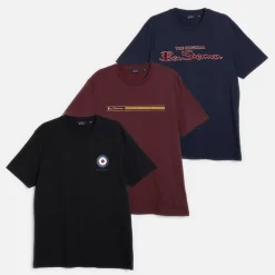 Herre Tre Pak Blandede T-Shirts Multi