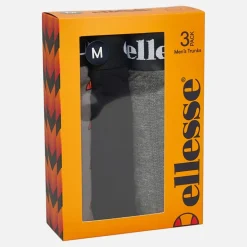 Herre Tre Pak Boxer Shorts Sort /​ Koksgrå /​ Rød