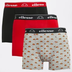 Herre Tre Pak Boxer Trunks Sort/​Grå/​Rød