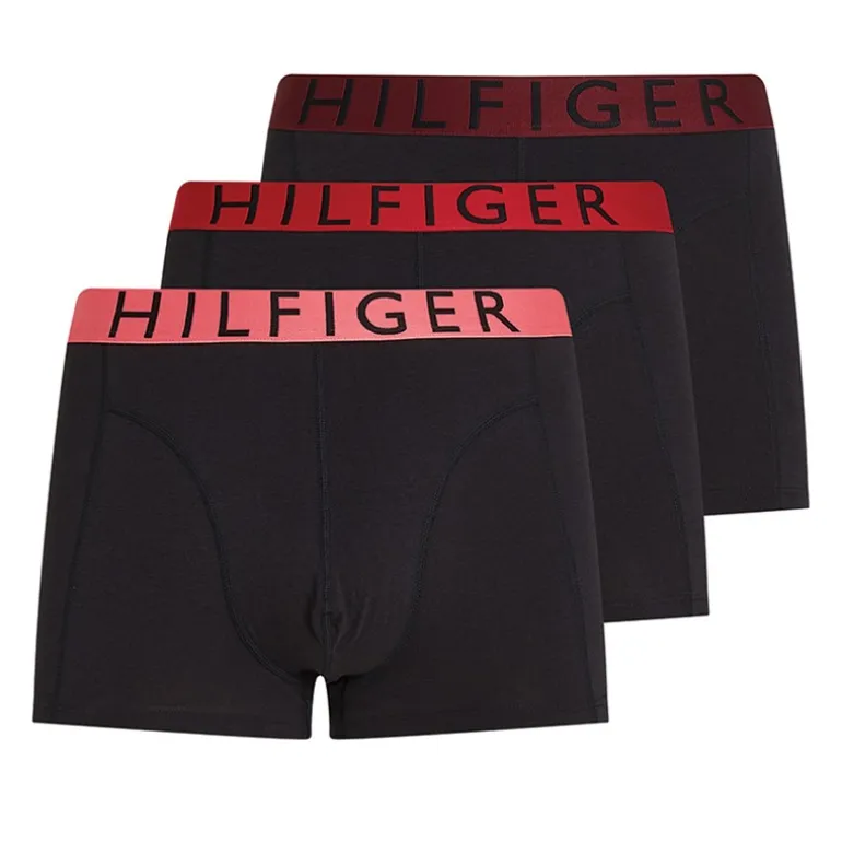 Herre Tre Pak Underbukser Poppy Pink / Medium Rød / Deep Rouge