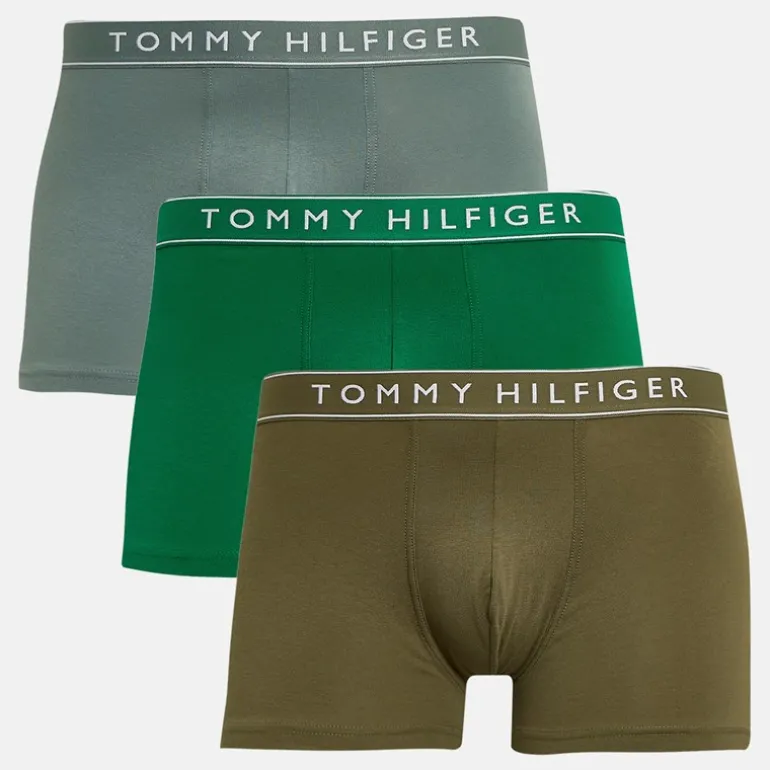 Herre Tre Pak Underbukser Unt Oliven/Nvue Grøn/Grvty Grøn