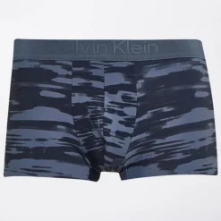 Herre Trusser Lav Talje Stribet Print Bank Blue