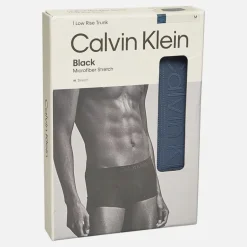 Herre Trusser Lav Talje Stribet Print Bank Blue