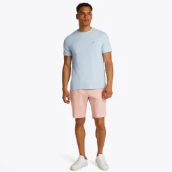 Herre T-shirt med tekstur slub breezy blå