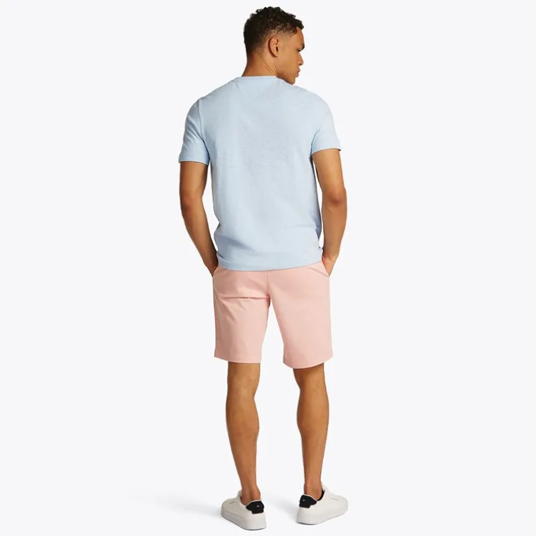 Herre T-shirt med tekstur slub breezy blå