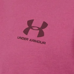 Herre UA Sportstyle Venstre Bryst Kortærmet T-shirt Fuchsia Dusk / Mørk Maroon
