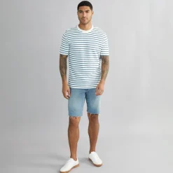 Herre Vaffel Stribet T-shirt Snow White