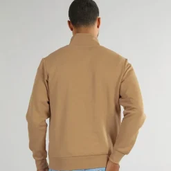 Herre Vesterbro 1/​4 Zip Sweatshirt Silver Mink /​ White