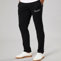 Herre Vesterbro Joggingbukser Med Åben Kant Sort/Hvid