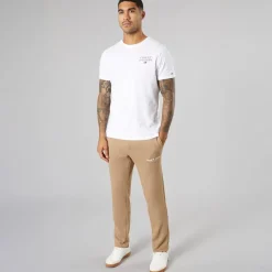 Herre Vesterbro Joggingbukser Med Åben Kant Silver Mink/Hvid