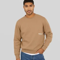 Herre Vesterbro Side Sweatshirt Sølv Mink/Hvid