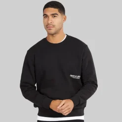 Herre Vesterbro Side Sweatshirt Sort/Hvid