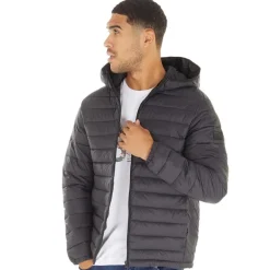 Herre Wayne Hooded Puffer Jakke Sort