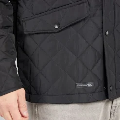 Herrer Argyle Vatteret Jakke Sort