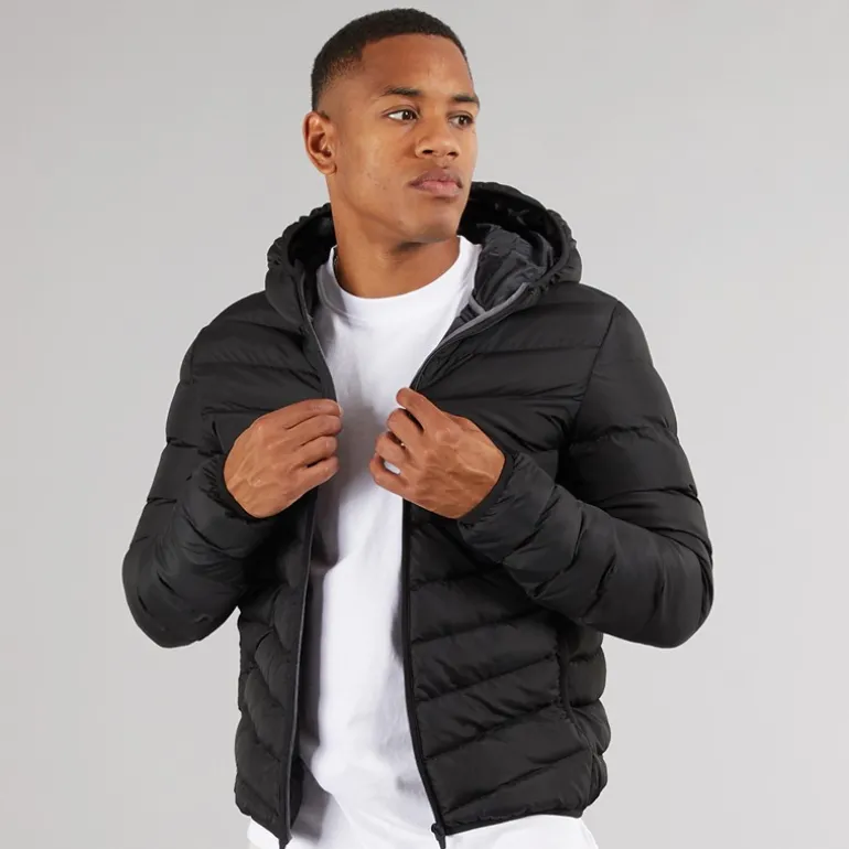 Herrer Grantplain Dynejakke Sort