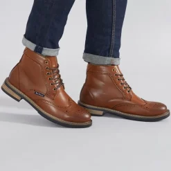 Herresko Templeton Brogue Støvler Brun Poleret