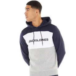 Hættetrøje med logo i blokke Mørkeblå Blazer