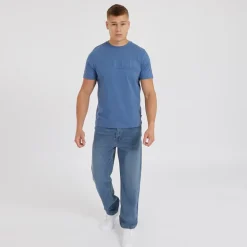 Jeans til Herre Jeffers Løstsiddende Mid Blå Vask